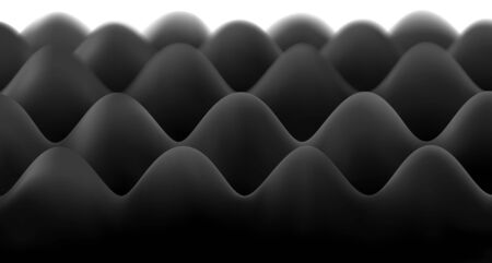 Black soundproof foam sheet for the studio. Vector realistic file.