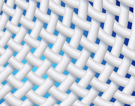 Close-up view of white fabric fibers for advertising for washing powder, stain remover or liquid laundry detergen. Realistic vector file.のイラスト素材