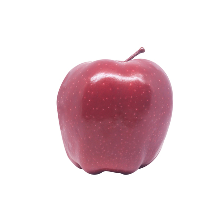 red apple isolated on white backgroundの写真素材