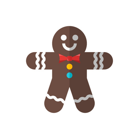 gingerman icon design with white background. flat design style. vector illustration