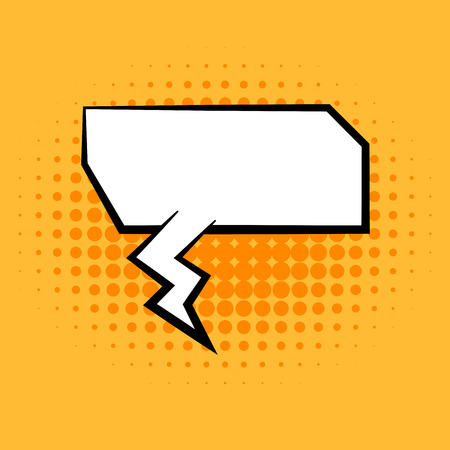 comic speech bubble blank template with pop art style on yellow background. vector illustration.のイラスト素材