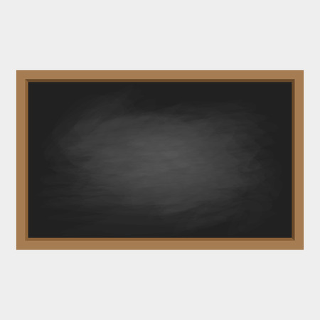 empty black chalkboard background with frame. vector illustration for education and school designのイラスト素材