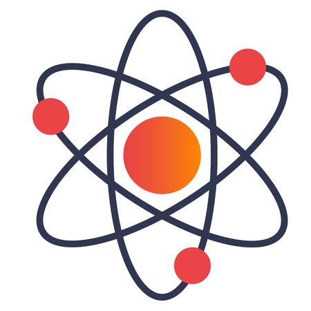 Corpuscle, atomy. Structure of nucleus of atom. Around atom, gamma waves, protons, neutrons,...