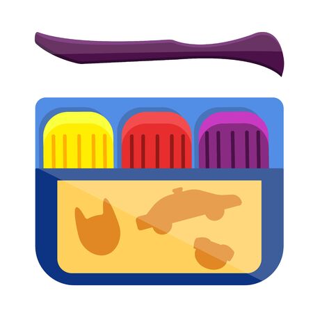 Plasticine in boxのイラスト素材