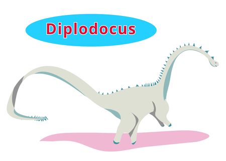Dinosaurs set.Dino collection.Flat cartoons illustration.のイラスト素材