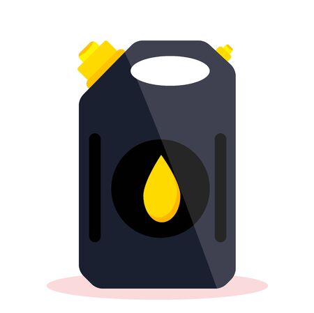 Petrol gas service station set. Flat vector illustrations icon. Isolated on white. Attributes of gas station: canister, petrol pump, car repairs, fast food, POS terminal, electro, eco, benzine, workerのイラスト素材