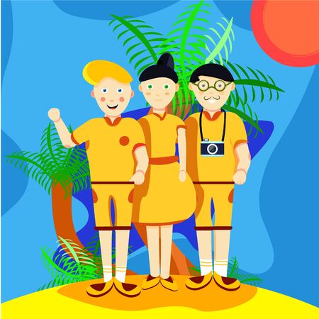 Dinosaurs set.Dino collection.Flat cartoons illustration.のイラスト素材