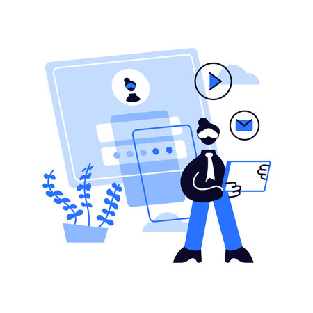 Registration abstract concept vector illustration. Registration pageのイラスト素材