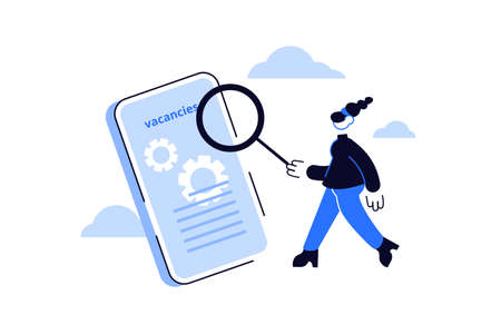 Online internet application for agency job searchのイラスト素材