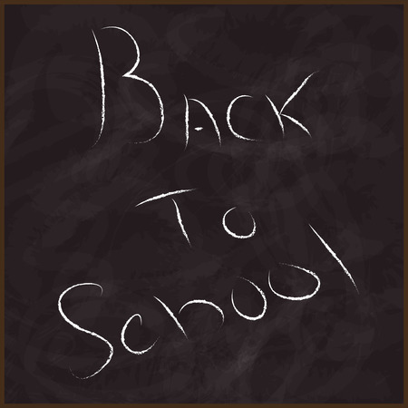 school board with an inscription back to school with white chalkのイラスト素材