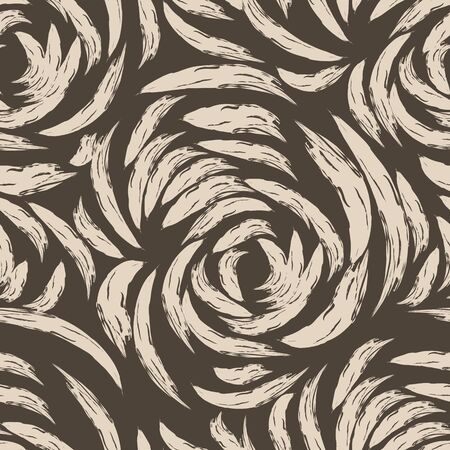 Seamless vector brown pattern, splashes blots torn lines.のイラスト素材