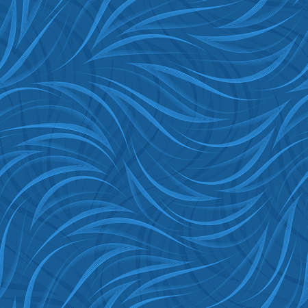 Stylized vector seamless texture of water waves or currents.Vector abstract seamless pattern of curved lines.のイラスト素材