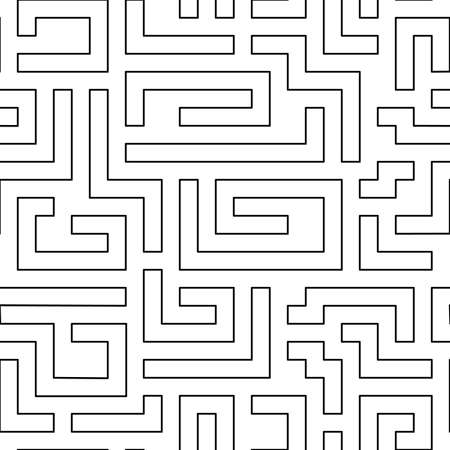 Seamless pattern of simple abstract geometric shapes drawn with a line on a white background.Seamless texture of closed thin lines.のイラスト素材
