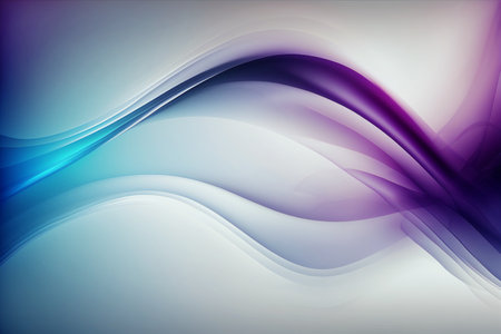 Abstract blue and purple translucent waves background.AI generated.の素材