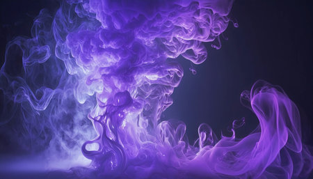 Abstract purple blue smoky background.AI generated.の素材