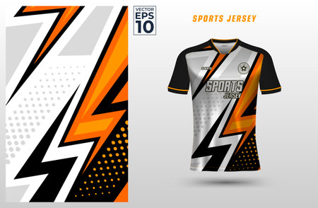 T-shirt sport jersey design template. Sport uniform in front view. Shirt mock up for sport club. Vector Illustrationのイラスト素材