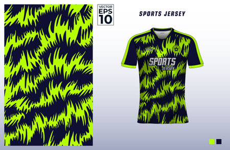 T-shirt sport jersey design template with abstract pattern background. Sport uniform in front view. Shirt mock up for sport club. Vector Illustrationのイラスト素材