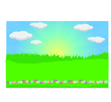 Flower fieldのイラスト素材