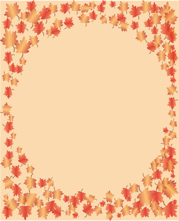 Fall Frame Rectangularのイラスト素材