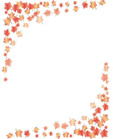 Fall Leaves borderのイラスト素材