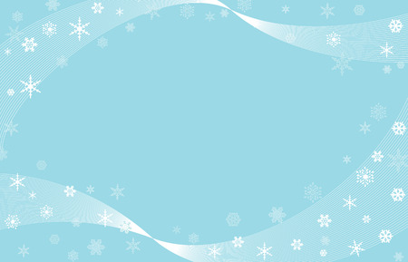 snowflakes with wavy backgroundのイラスト素材