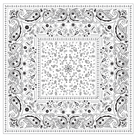 White Bandana Printのイラスト素材
