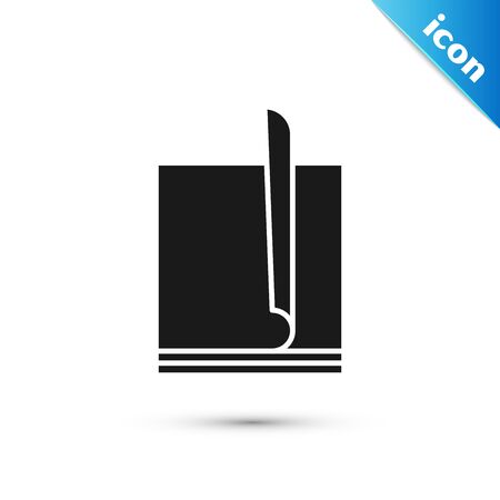Black File document icon isolated on white background. Checklist icon. Business concept. Vector Illustrationのイラスト素材