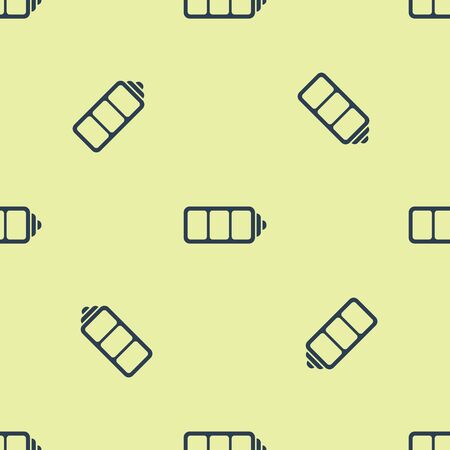 Blue Battery charge level indicator icon isolated seamless pattern on white background. Vector Illustrationのイラスト素材