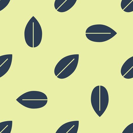 Blue Leaf icon isolated seamless pattern on white background. Fresh natural product symbol. Vector Illustrationのイラスト素材