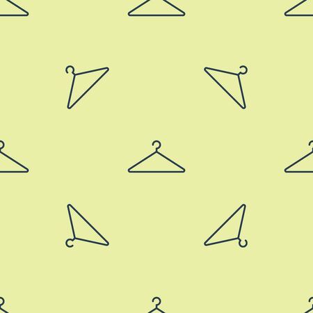 Blue Hanger wardrobe icon isolated seamless pattern on white background. Cloakroom icon. Clothes service symbol. Laundry hanger sign. Vector Illustrationのイラスト素材