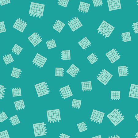 Green Calendar icon isolated seamless pattern on green background. Event reminder symbol. Vector Illustrationのイラスト素材