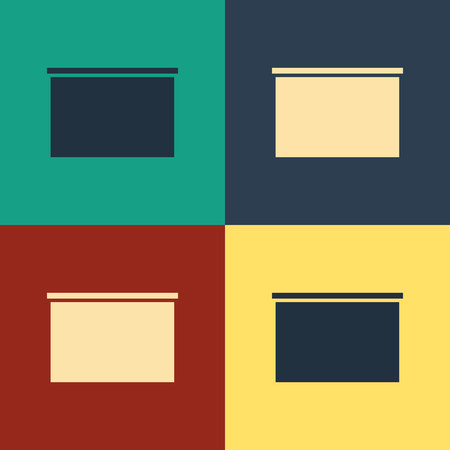 Color Chalkboard icon isolated on color background. School Blackboard sign. Vintage style drawing. Vector Illustrationのイラスト素材