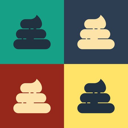 Color Shit icon isolated on color background. Vintage style drawing. Vector Illustrationのイラスト素材
