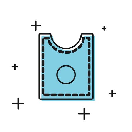 Black Sewing Pattern icon isolated on white background. Markings for sewing. Vector Illustrationのイラスト素材