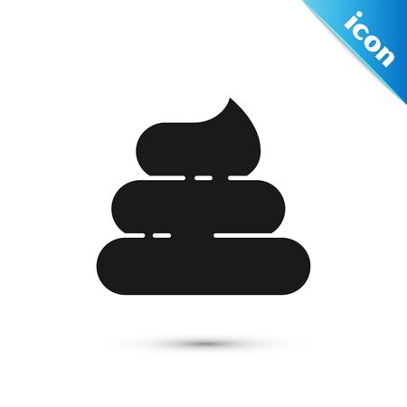 Black Shit icon isolated on white background. Vector Illustrationのイラスト素材