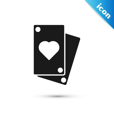 Black Playing card icon isolated on white background. Vector Illustrationのイラスト素材