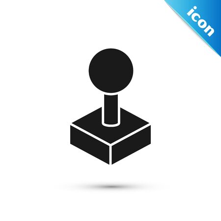 Black Joystick for arcade machine icon isolated on white background. Joystick gamepad. Vector Illustrationのイラスト素材