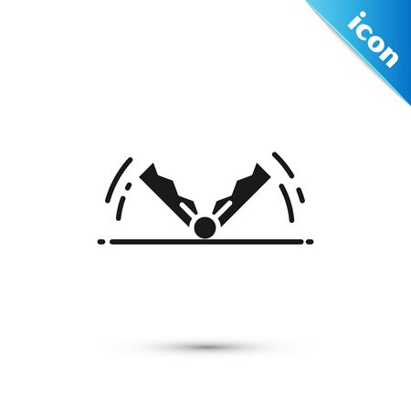Black Trap hunting icon isolated on white background. Vector Illustrationのイラスト素材