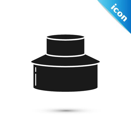 Black Beekeeper with protect hat icon isolated on white background. Special protective uniform. Vector Illustrationのイラスト素材