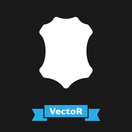White Leather icon isolated on black background. Vector Illustrationのイラスト素材