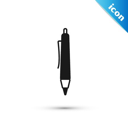 Black Pen icon isolated on white background. Vector Illustrationのイラスト素材