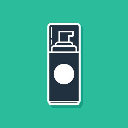 Blue Shaving gel foam icon isolated on green background. Shaving cream. Vector Illustrationのイラスト素材