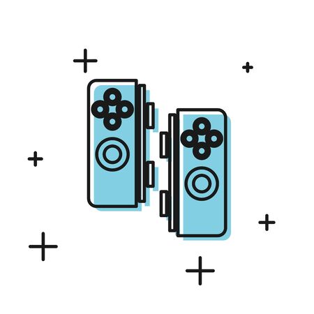 Black Gamepad icon isolated on white background. Game controller. Vector Illustrationのイラスト素材