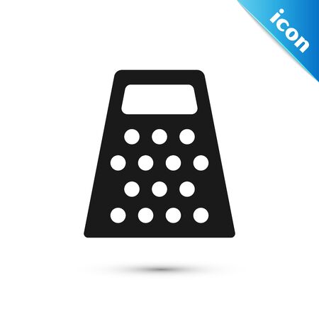 Black Grater icon isolated on white background. Kitchen symbol. Cooking utensil. Cutlery sign. Vector Illustrationのイラスト素材