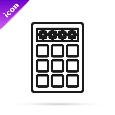 Black line Password protection and safety access icon isolated on white background. Security, safety, protection, privacy concept. Vector Illustrationのイラスト素材