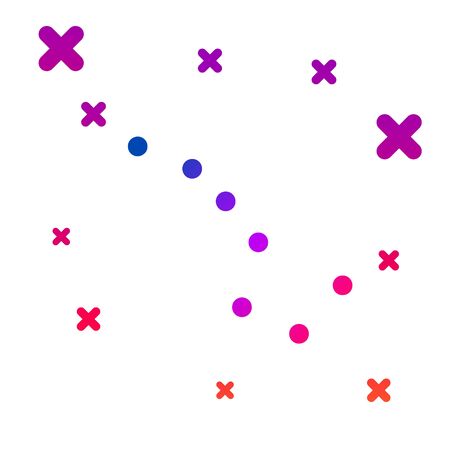 Color Great Bear constellation icon isolated on white background. Gradient random dynamic shapes. Vector Illustrationのイラスト素材