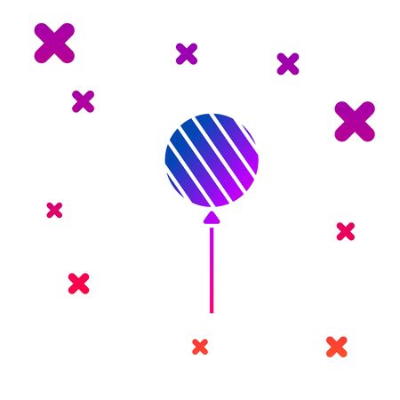 Color Lollipop icon isolated on white background. Food, delicious symbol. Gradient random dynamic shapes. Vector Illustrationのイラスト素材