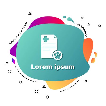 White Clipboard With Medical Clinical Record Pet Icon Isolated On