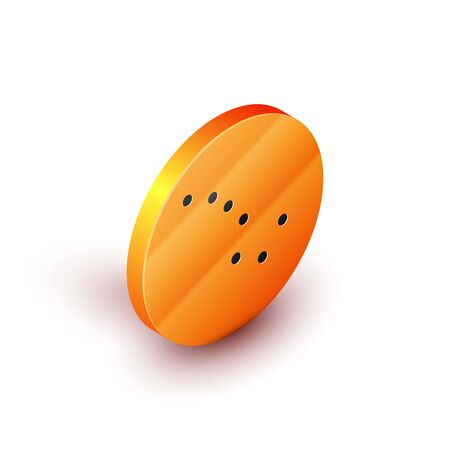 Isometric Great Bear constellation icon isolated on white background. Orange circle button. Vector Illustrationのイラスト素材