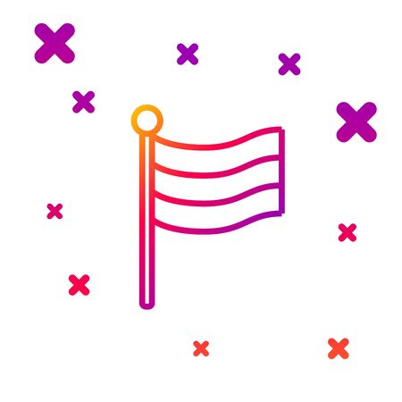 Color line National Germany flag icon isolated on white background. Gradient random dynamic shapes. Vector Illustrationのイラスト素材